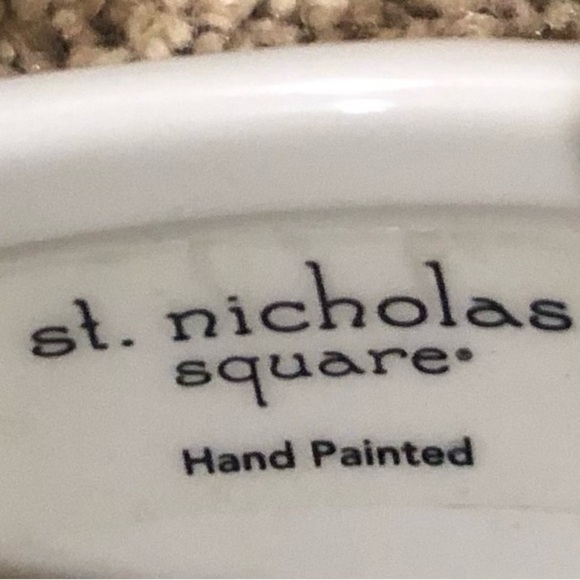 ST NICHOLAS SQUARE /NWT/HOLIDAY SNOWMAN LET IT SNOW BASKET ,CANDY HANDLE BOWL - Picture 6 of 6